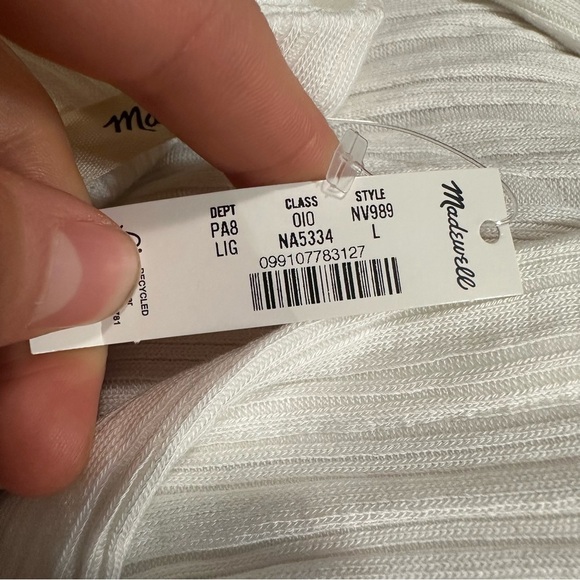 Madewell lighthouse Ribbed V-Neck Polo Tee - Picture 4 of 4